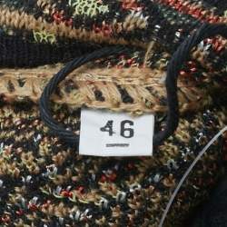 Pre Owned M Missoni Multicolor Floral Knit Midi Dress L