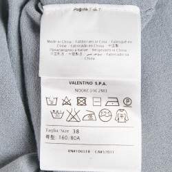 Pre Owned سويت شيرت إم ميزوني رمادي محبوك بطبقة مرنة مقاس صغير (سمول)