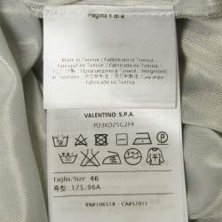 Pre Owned M Missoni Grey Lurex Knit Cross Back Detailed Maxi Dress L 