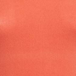 Pre Owned M Missoni Orange Stretch Knit Crewneck Sweatshirt L