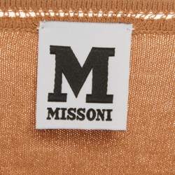 Pre Owned M Missoni Beige Stretch Knit Crewneck Sweatshirt S