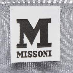 مملوكة مسبقًا M Missoni Grey Stretch Knit Crewneck Sweatshirt M