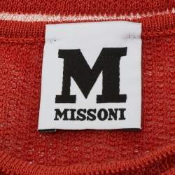 مملوكة مسبقًا توب إم ميسوني تريكو مورد برتقالي بأكمام طويلة مقاس وسط ( ميديوم )