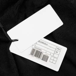 Pre Owned توب بأكمام طويلة شفاف قماشي مزخرف أسود إيم ميزوني مقاس متوسط - ميديوم