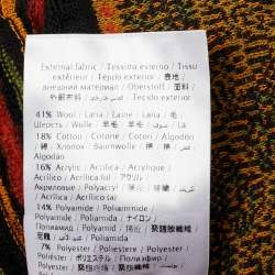 Pre Owned M Missoni Multicolor Patterned Knit Long Sleeve Midi Dress S