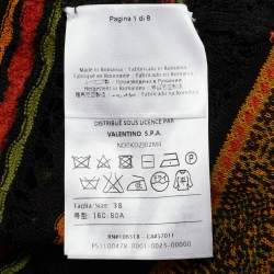 Pre Owned M Missoni Multicolor Patterned Knit Long Sleeve Midi Dress S