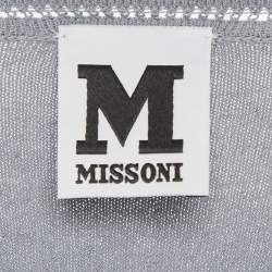 مملوكة مسبقًا M Missoni Grey Stretch Knit Crewneck Sweatshirt M