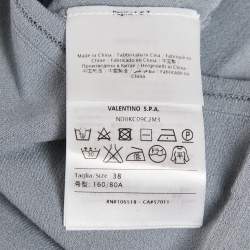 مملوكة مسبقًا M Missoni Grey Stretch Knit Crewneck Sweatshirt S