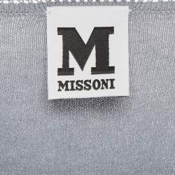 مملوكة مسبقًا M Missoni Grey Stretch Knit Crewneck Sweatshirt S