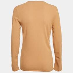 Pre Owned M Missoni Beige Stretch Knit Crewneck Sweatshirt M