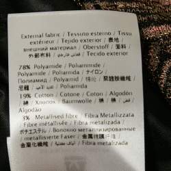 مملوكة مسبقًا M Missoni Black/Pink Patterned Lurex Knit Neck Tie Detail Maxi Dress M