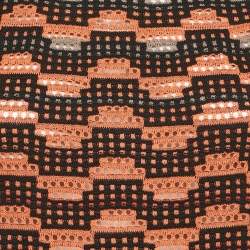 Pre Owned M Missoni Black/Orange Knit Sleeveless Top M