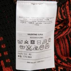 Pre Owned M Missoni Black/Orange Knit Sleeveless Top M