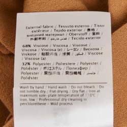 مملوكة مسبقًا سويت شيرت محبوك ومطاطي برقبة مستديرة بيج من م ميسوني متوسط الحجم - ميديم