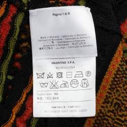 Pre Owned M Missoni Multicolor Patterned Knit Long Sleeve Midi Dress S