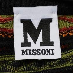 Pre Owned M Missoni Multicolor Patterned Knit Full Sleeve Top M