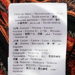 Pre Owned M Missoni Orange/Black Patterned Knit Full Sleeve Top M