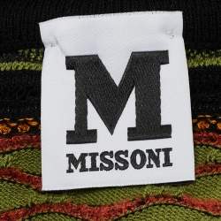 Pre Owned M Missoni Multicolor Patterned Knit Full Sleeve Top M
