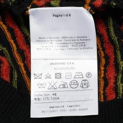 مملوكة مسبقًا M Missoni Black Pointelle Knit Button Front Cardigan L