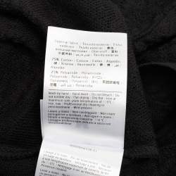 Pre Owned M Missoni Black Floral Knit Flared Long Sleeve Top M