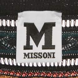 Pre Owned M Missoni Multicolor Patterned Knit Full Sleeve Top L