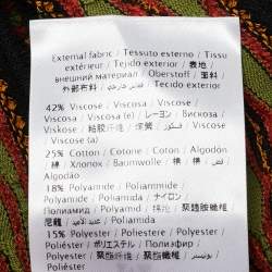 Pre Owned M Missoni Green Patterned Knit Full Sleeve Top M