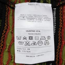 Pre Owned M Missoni Green Patterned Knit Full Sleeve Top M