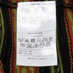 Pre Owned M Missoni Green Patterned Knit Full Sleeve Top M