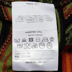 Pre Owned M Missoni Green Patterned Knit Full Sleeve Top M