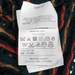 Pre Owned M Missoni Teal Blue Floral Perforated Knit Top M