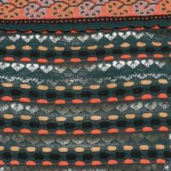 Pre Owned M Missoni Teal Blue Floral Perforated Knit Top M