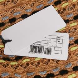 Pre Owned M Missoni Beige Patterned Knit Full Sleeve Top L