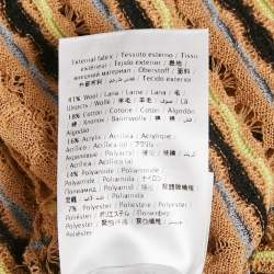 Pre Owned M Missoni Beige Patterned Knit Full Sleeve Top L