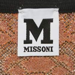 Pre Owned M Missoni Grey Patterned Knit Sleeveless Top S