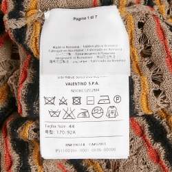 Pre Owned M Missoni Grey Floral Perforated Knit Top M