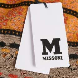 Pre Owned M Missoni Grey Floral Perforated Knit Top M