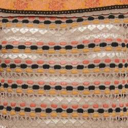 Pre Owned M Missoni Grey Floral Perforated Knit Top M