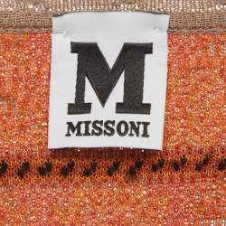 Pre Owned M Missoni Grey Floral Perforated Knit Top S