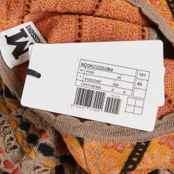 Pre Owned M Missoni Grey Floral Perforated Knit Top S