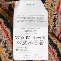 Pre Owned M Missoni Grey Floral Perforated Knit Top S