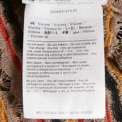 Pre Owned M Missoni Grey Floral Perforated Knit Top S