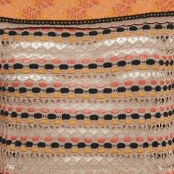 Pre Owned M Missoni Grey Floral Perforated Knit Top S