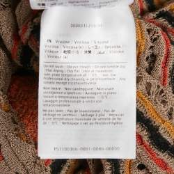 مملوكة مسبقًا توب إم ميزوني تريكو بوانتل برتقالي وأسود بأكمام طويلة مقاس وسط (ميديم)