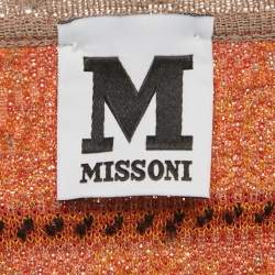 Pre Owned M Missoni Grey Floral Perforated Knit Top M