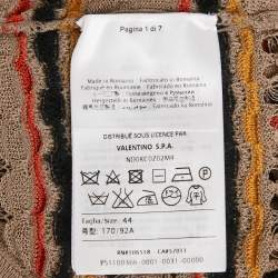 Pre Owned M Missoni Grey Floral Perforated Knit Top M