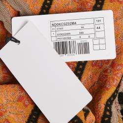 Pre Owned M Missoni Grey Floral Perforated Knit Top M