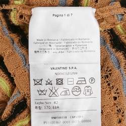 Pre Owned M Missoni Beige Floral Perforated Knit Top M