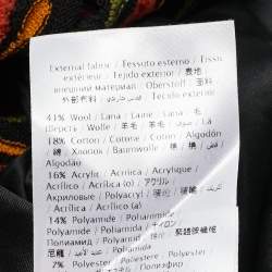 Pre Owned M Missoni Black/Orange Perforated Knit Maxi Skirt S