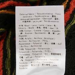 مملوكة مسبقًا M Missoni Black/Orange Pointelle Knit Long Sleeve Midi Dress M