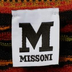 مملوكة مسبقًا فستان ميدي تريكو نمط متعدد الألوان/بيج إم ميزوني متوسط